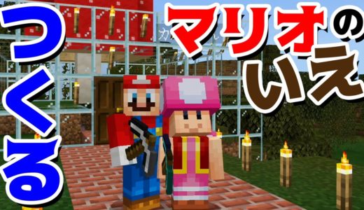 【ゲーム遊び】マイクラでマリオのいえをつくる遊び マインクラフト【アナケナ&カルちゃん】Minecraft