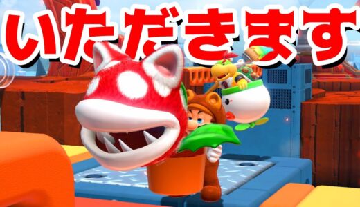 【ゲーム遊び】#12 フューリーワールド 大食いのネコパックンフラワーでいただきますw 【アナケナ&カルちゃん】Super Mario Fury World