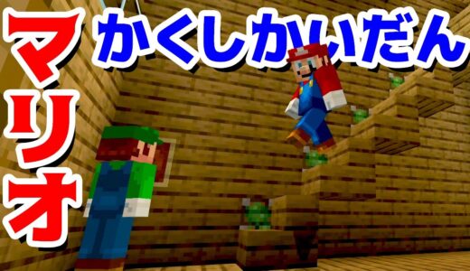 【ゲーム遊び】マリオとルイージのかくし階段の家 マインクラフト マイクラ【アナケナ】Minecraft