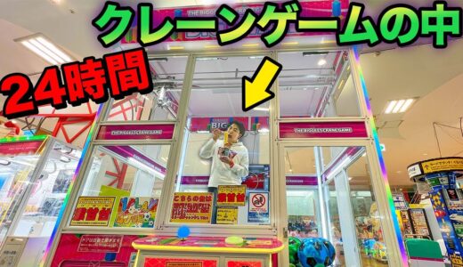 クレーンゲームの中で24時間生活したら過酷すぎて逃げ出しそうに、、、【監獄】