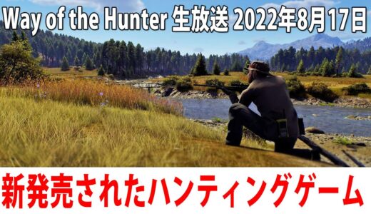 新発売されたオープンワールド型ハンティングゲームのライブ配信【Way of the Hunter アフロマスク 2022年8月17日】