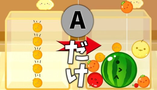 同じところから落とし続けてスイカ作れるかチャレンジ 【スイカゲーム】