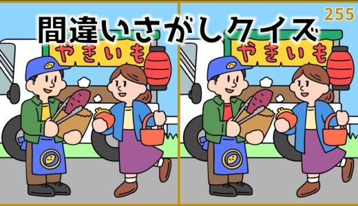 【間違い探しクイズ】老化予防に最適！無料おすすめ脳トレゲーム【イラスト編】#255