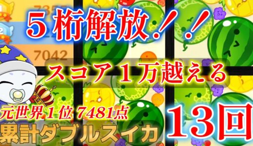 【最高7481点】ついに５桁が解放された！？１万越え目指してやる！！【Switch版スイカゲーム】