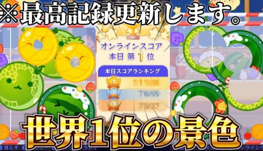 【スイカゲーム】世界1位になり最高記録更新しました。